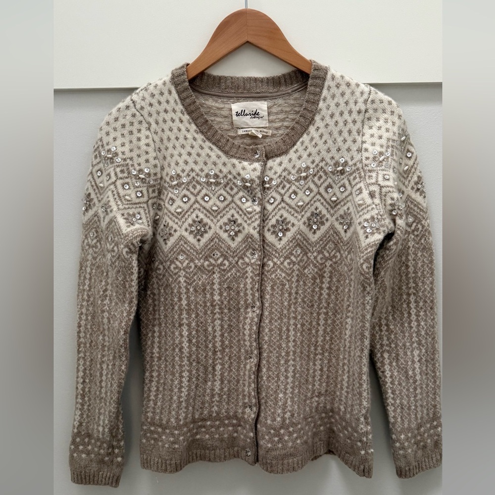 Women's Beige Winter Wool Sweater